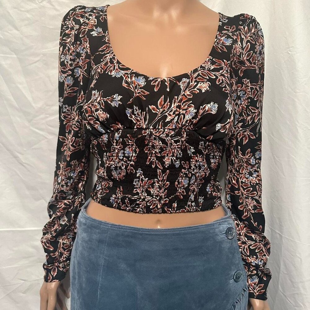 Free people floral milkmaid top in size XS